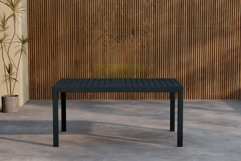 Venture Home Capo Havebord med udtræk  -  Sort aluminium 160/240x100x75 cm