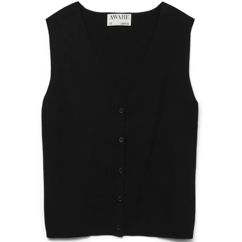 VERO MODA DAME VEST AWSIMONE - Black
