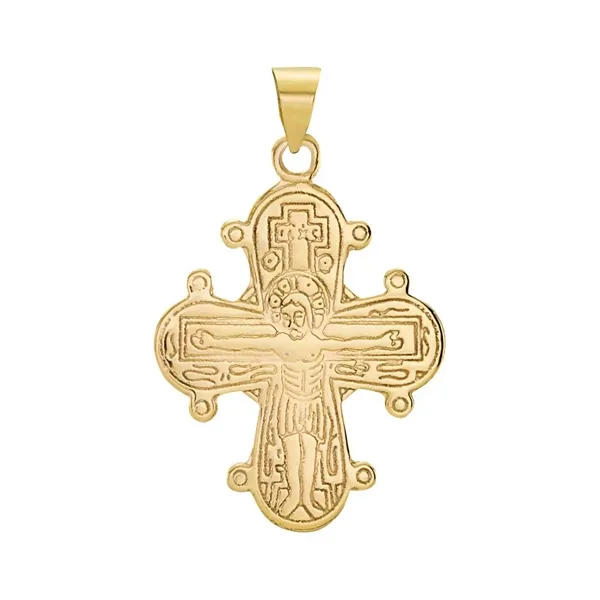 Dagmarkors i 8 kt. Guld med Fadervor - 17 x 20 mm