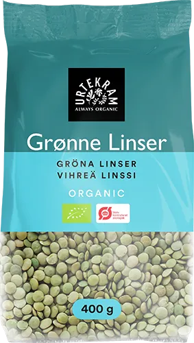 Grønne linser Øko. - 400 gram