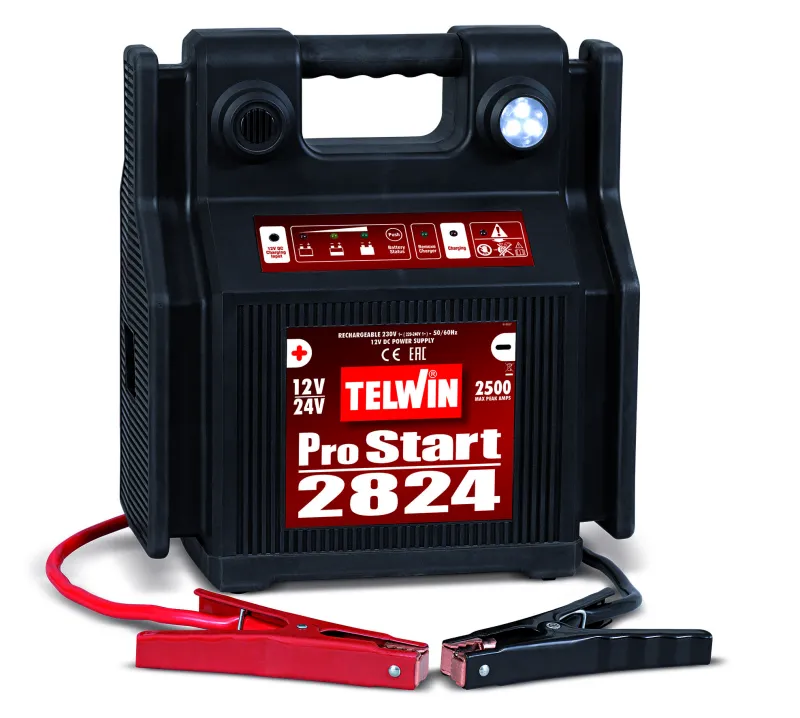 Telwin Bærbar batterilader 12-24 volt