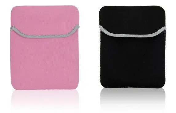 iPad beskyttelses sleeve. Pink med sort indmad.