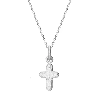 Collier i Sølv med Kors - 40 og 45 cm