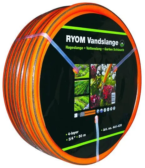 Vandslange orange 3/4" 4-Lag Arm.50M