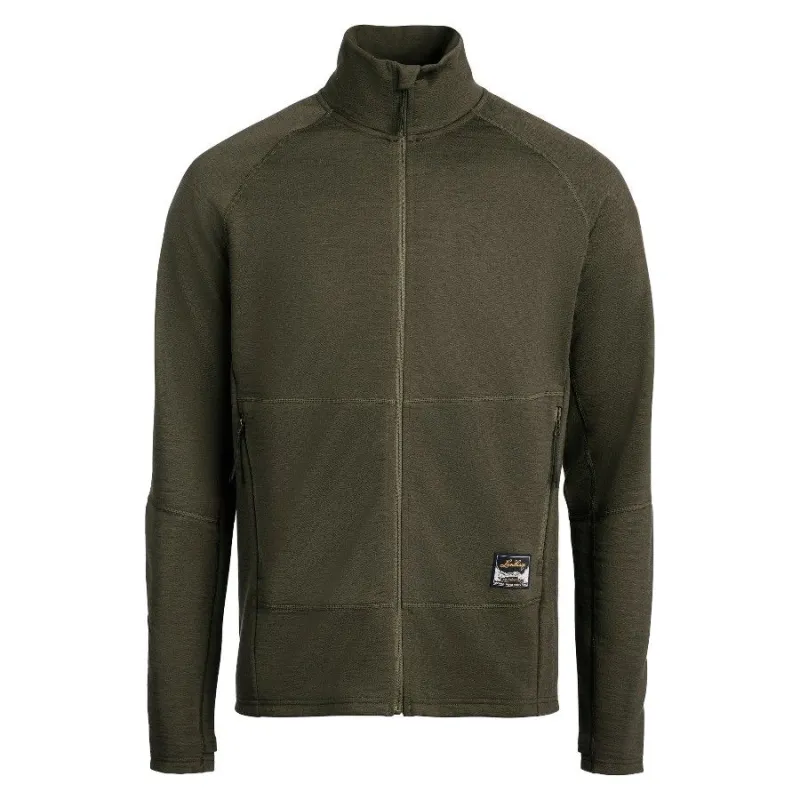 Lundhags Tived Merino Full Zip M, mellemlag, grøn