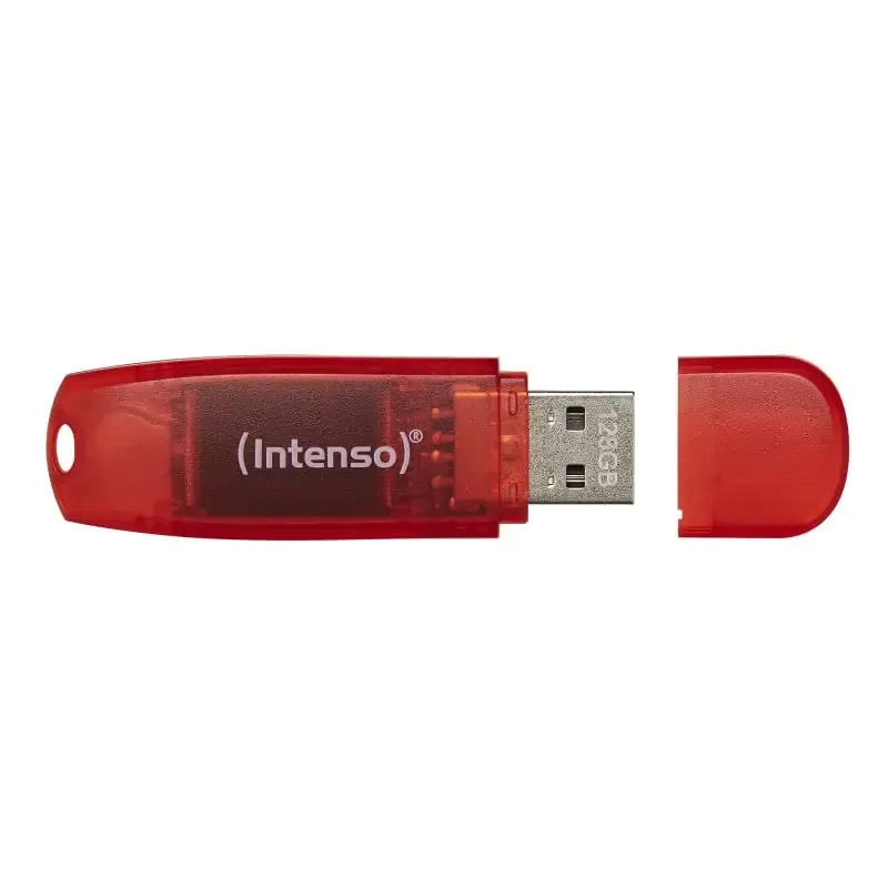 Intenso Rainbow Line USB 2.0 Drive. USB stick hukommelses drev. 128GB. Rød.