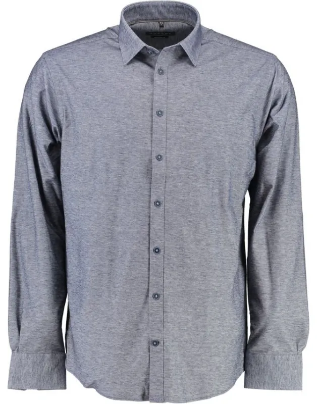 Knitted shirt l/s modern fit