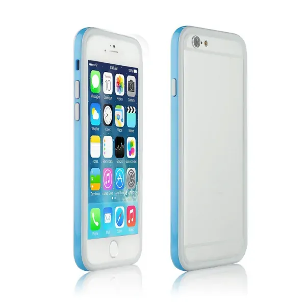 iPhone 6/6S Dual bumper. Sky blue / grå.