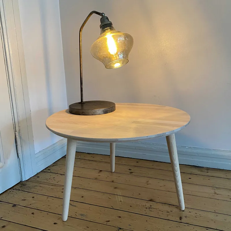 CT 10 - Sofabord i massiv bøg og diameter 60 cm Højde