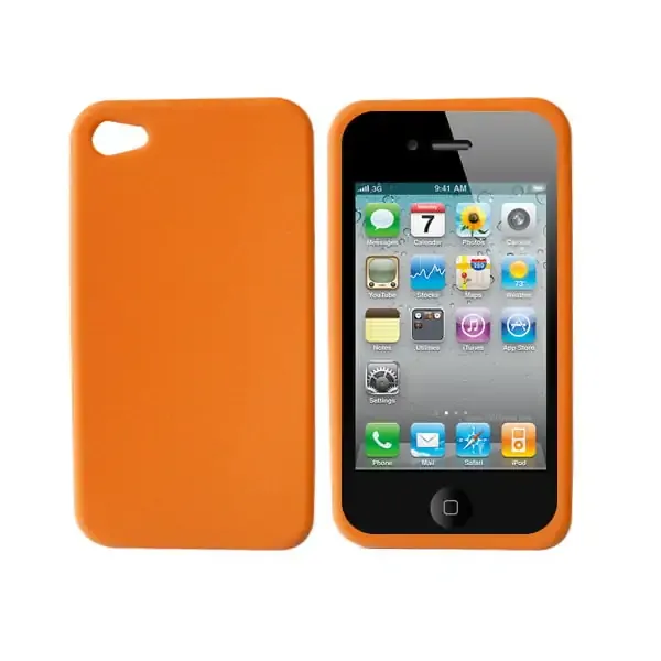 Silikone cover til iPhone 4 / iPhone 4S. Orange.