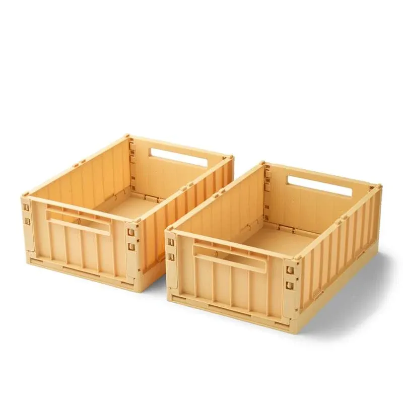 Liewood Weston Opbevaringsboks - 2-pak - Medium - Lemon Yellow