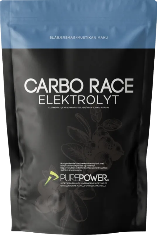 Purepower Carbo Race Elektrolyt Blåbær - 1kg