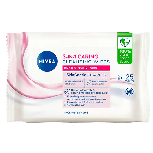 Nivea Gentle Cleansing Wipes (25 stk)