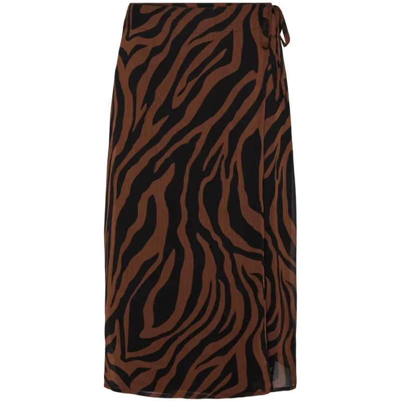 PIECES dame nederdel PCSALLY - Mustang ZEBRA