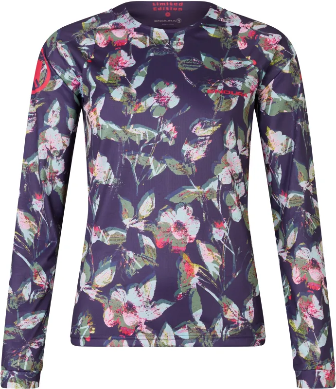 Endura FLORAL Women's LTD Printed L/S Tee - Bramble