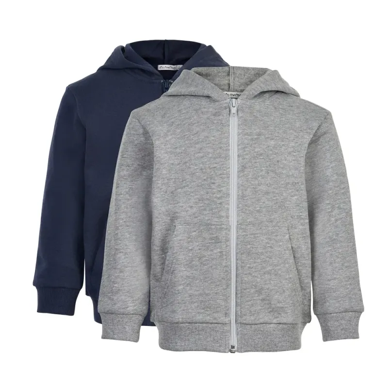 Sweat jakke m. hætte 2-pak - 131 - 80