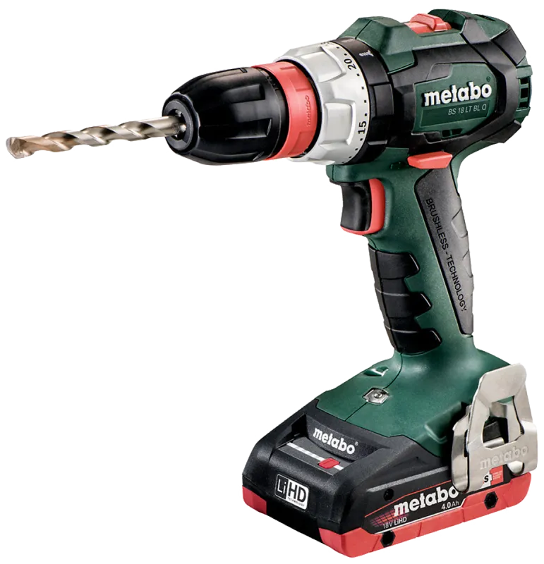 Bore-/skruemaskine BS 18 LT BL Q m/2×18V/4,0Ah