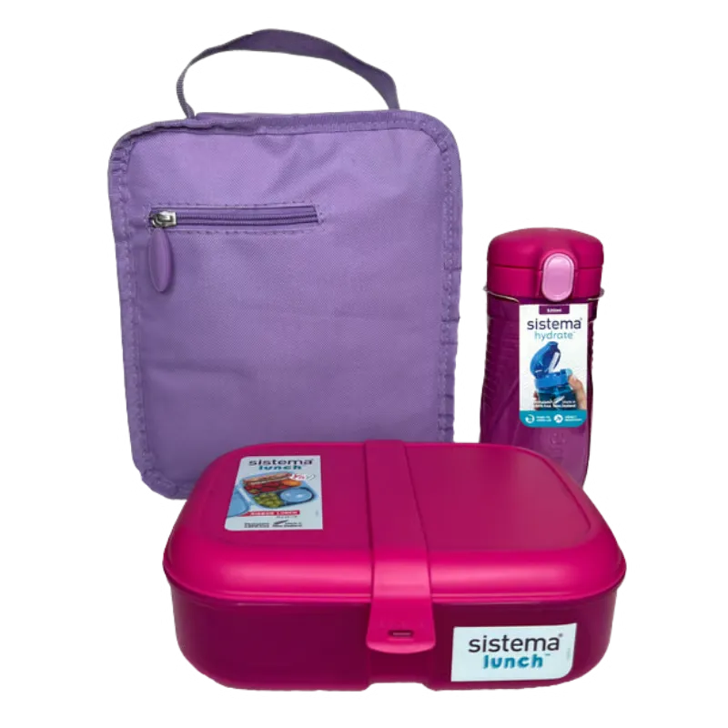 Sistema Lunchtime 3-Pack Pink / Purple (1 sæt)