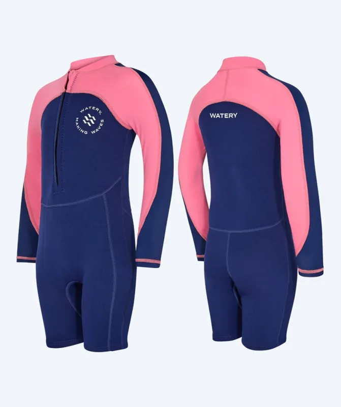Watery UV våddragt til børn - Calypso Langærmet - Pink