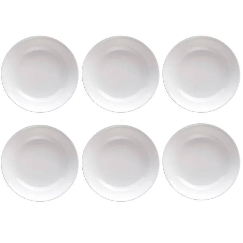 Rörstrand Swedish Grace Hvid Dyb Tallerken 19 cm 6-pak