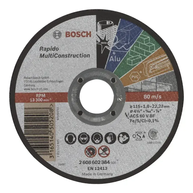 Bosch Skæreskive 115x1,0x22.23mm Multiconstr - 2608602384
