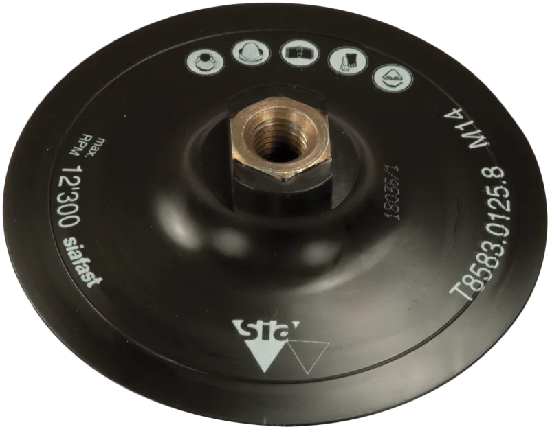 Bagskive t/velcrorondel ø125×M14