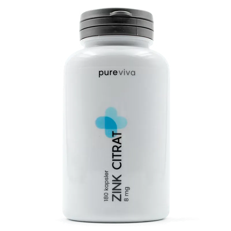 Pureviva Zink Citrat (8 mg) (180 kaps)