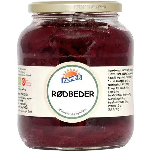 Rødbeder i glas Øko. - 680 gram