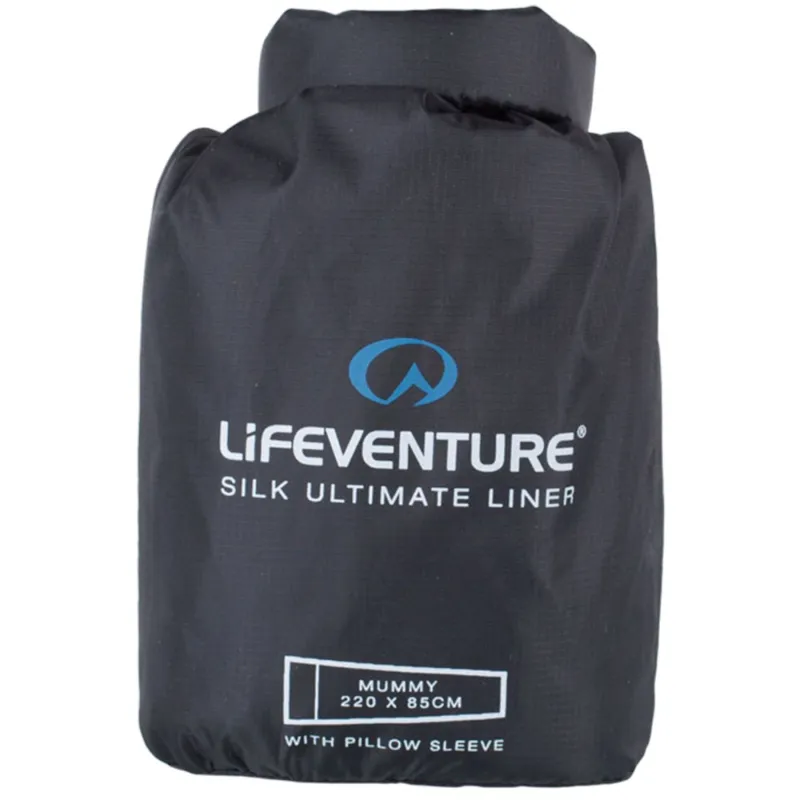 Lifeventure Silke Ultimate Sovepose Liner, mummy, sort