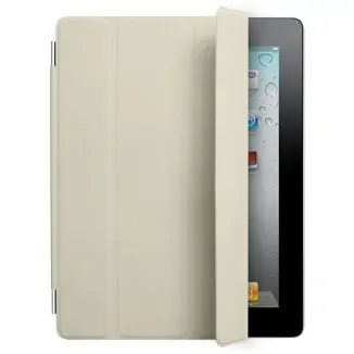 iPad 2 / iPad 3 / iPad 4 Smart cover til forsiden. Creme læder.