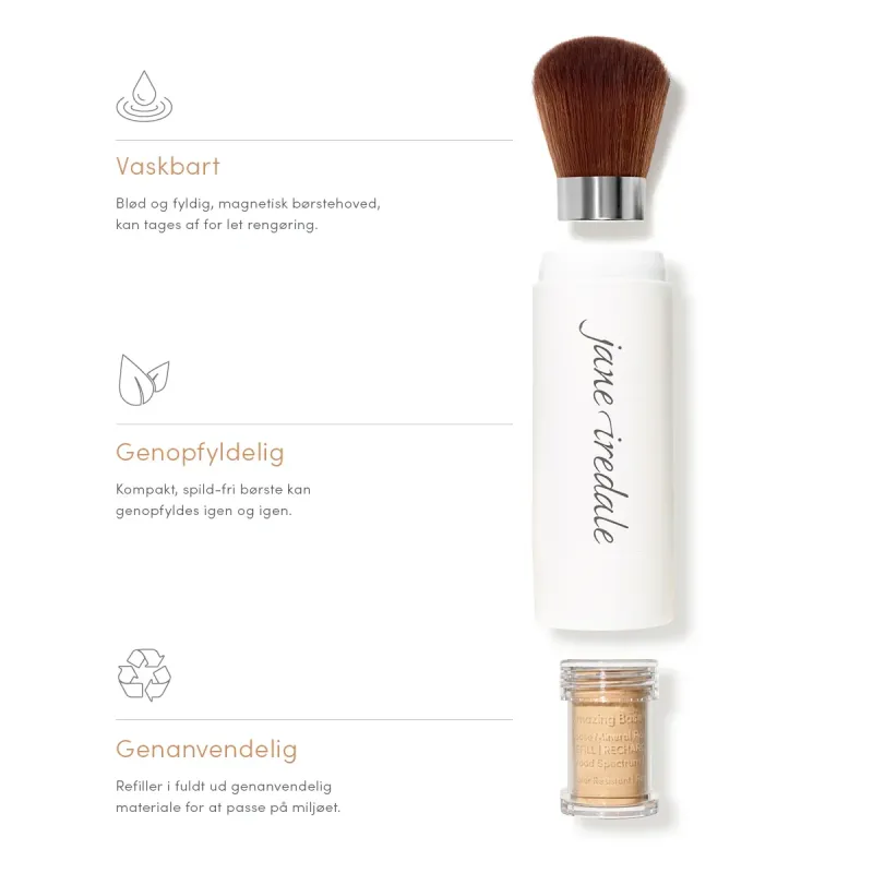 Jane Iredale Amazing Base Loose Mineral Powder i farven Autumn inkl. Refillable Brush  - 1 stk