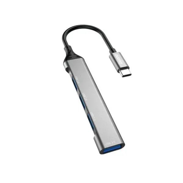 DUDAO A16T USB-C HUB 4i1. Få 4 USB-A Porte (3x USB2.0 + 1x USB3.0) i din computer.