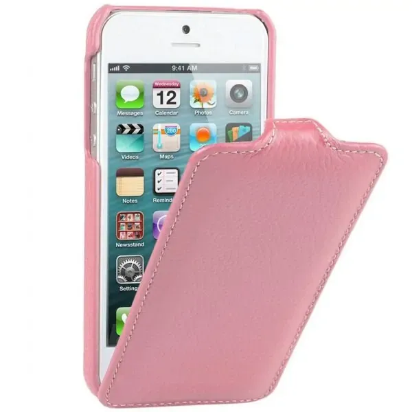 Melkco lædercover til iPhone 5/5S/SE. Pink.