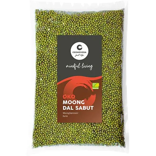 Mungbønner hele Øko. - 1 kg.