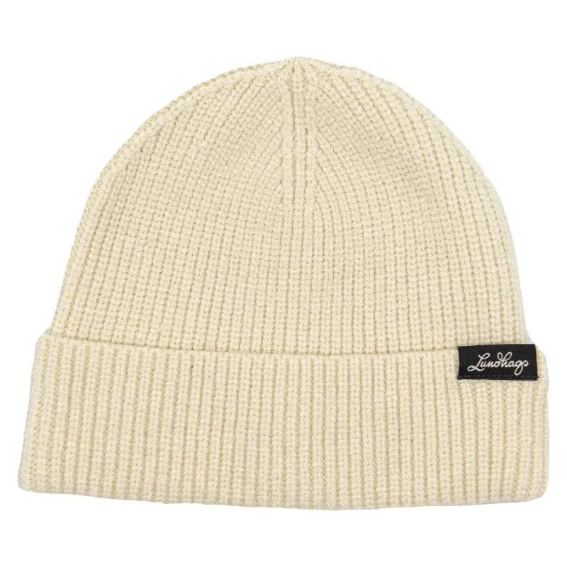 Lundhags Core Ribbed Beanie, hue, hvid