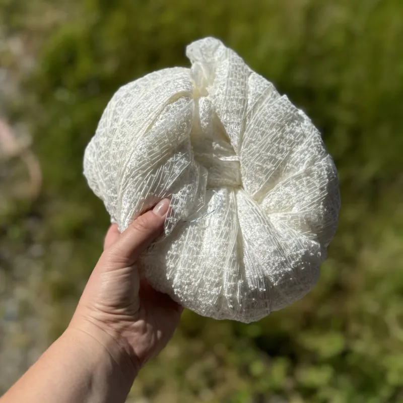 Hvidt Blankt Båndgarn (300 g)