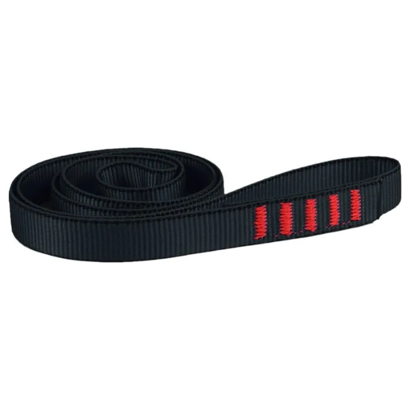 Edelweiss Sling Flat 18MM X5, klatreslynge, sort